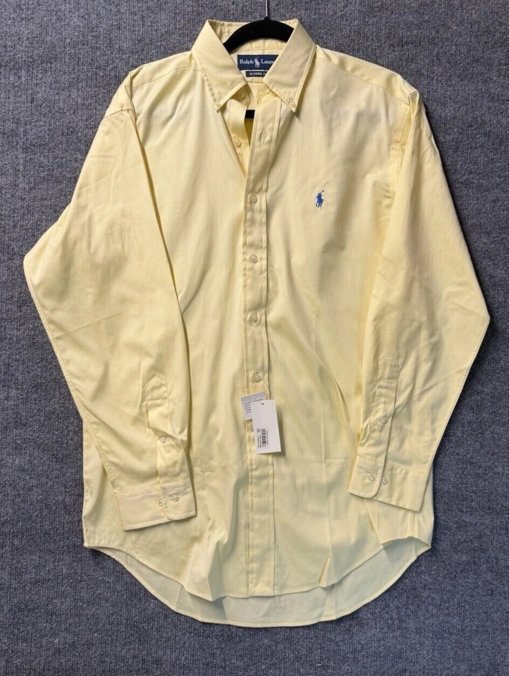 Polo Ralph Lauren Dress Shirt 16.5-34/35 Yellow Blake Preppy Button Down Vintage